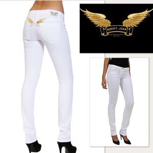 Robin’s Jean Marilyn White Straight Leg